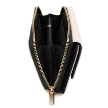 Load image into Gallery viewer, Premium Saffiano Vegan PU Leather Flap Wallet Zip Around Clutch Phone Organizer
