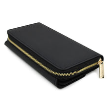 Load image into Gallery viewer, Premium Saffiano Vegan PU Leather Flap Wallet Zip Around Clutch Phone Organizer
