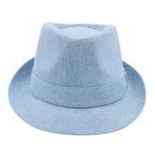 Load image into Gallery viewer, Premium Jeans Fabric Solid Color Fedora Hat
