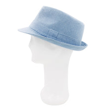 Load image into Gallery viewer, Premium Jeans Fabric Solid Color Fedora Hat
