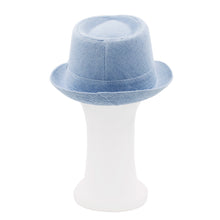 Load image into Gallery viewer, Premium Jeans Fabric Solid Color Fedora Hat
