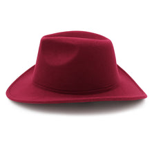Load image into Gallery viewer, Men Women Classic Solid Color Felt Fedora Panama Cowgirl Cowboy Hat
