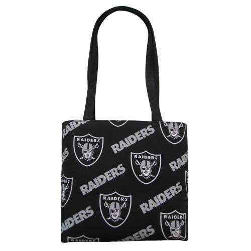 NFL Oakland Raiders Fan Small Tote Bag Handbag - 100% Hand Made in USA