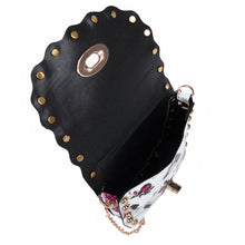 Load image into Gallery viewer, Mini London Paris City Print Rhinestone Rounded Crossbody Saddle Shoulder Bag Handbag Clutch
