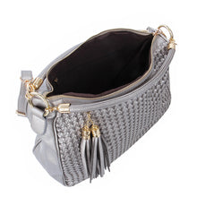 Load image into Gallery viewer, Premium PU Leather Double Tassel Interlace Braided Satchel Shoulder Bag Handbag
