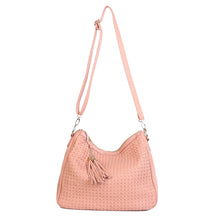 Load image into Gallery viewer, Premium PU Leather Double Tassel Interlace Braided Satchel Shoulder Bag Handbag
