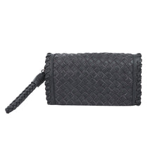 Load image into Gallery viewer, Premium PU Leather Solid &amp; Snake Print Interlace Braided Clutch Bag Wristlet
