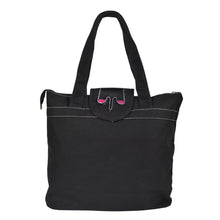 Load image into Gallery viewer, Premium Kitty Cat and Fishbone Canvas Tote Shoulder Bag Handbag - 2 Colors Avail
