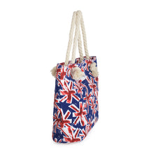 Load image into Gallery viewer, Premium Large UK British Union Jack Print Canvas Tote Shoulder Bag Handbag
