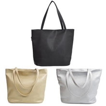 Load image into Gallery viewer, Premium Large Solid Color PU Faux Leather Tote Shoulder Bag Handbag
