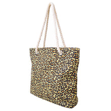 Load image into Gallery viewer, Premium Large Animal Leopard Print Cotton Canvas Tote Shoulder Bag Handbag
