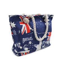 Load image into Gallery viewer, Vintage Style Union Jack UK British Flag Print Canvas Tote Shoulder Bag Handbag
