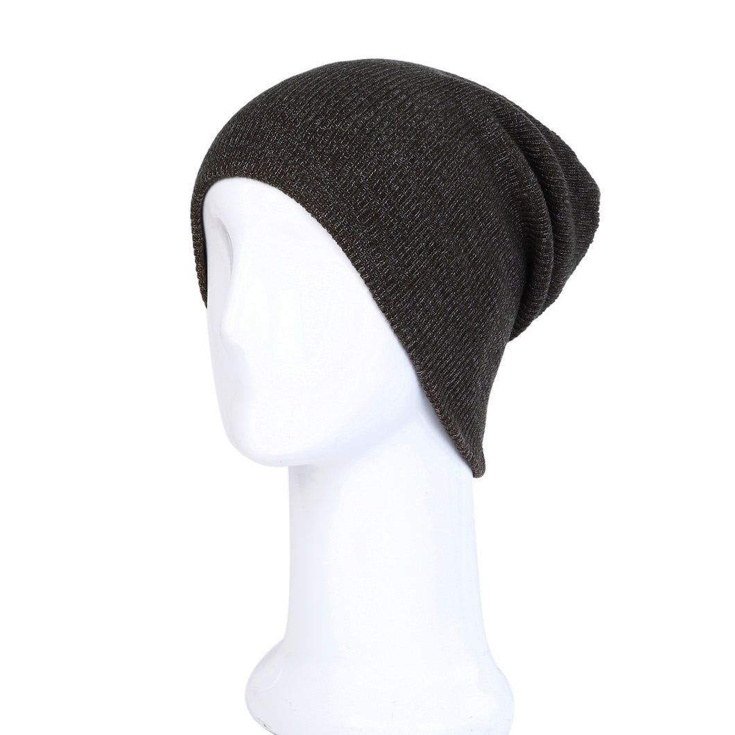 Premium Unisex Long Slouchy Fine Heather Ribbed Knit Beanie Hat Cap