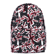 Load image into Gallery viewer, Premium Vintage Black Union Jack UK Flag Canvas Backpack School Shoulder Bag
