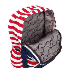 Load image into Gallery viewer, Premium Union Jack UK Flag Polka Dot Canvas Backpack School Shoulder Bag
