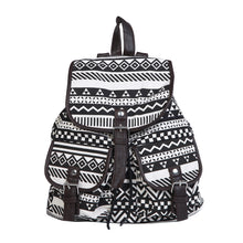 Load image into Gallery viewer, Lightweight Bohemian Tribal Aztec Canvas Backpack School Travel Shoulder Bag
