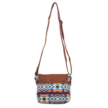 Load image into Gallery viewer, Small Tribal Style Bohemian Aztec Print Flap Crossbody Saddle Shoulder Bag
