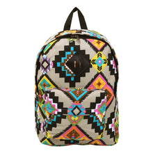Load image into Gallery viewer, Multi Color Bohemian Tribal Aztec Canvas Backpack School Travel Shoulder Bag - Diff Colors
