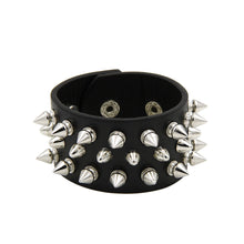 Load image into Gallery viewer, Premium Spike Studded PU Leather Bracelet

