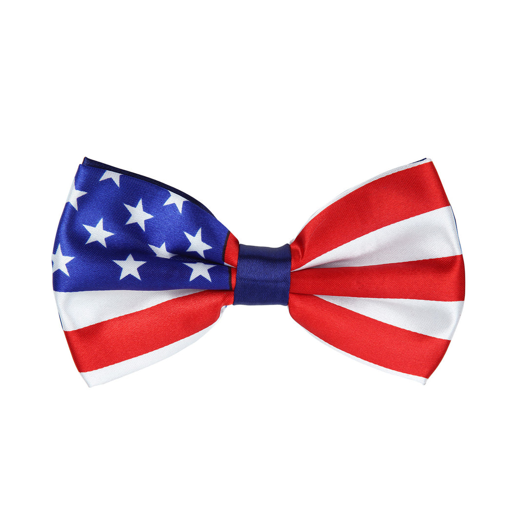 Premium Men's USA US American Flag Tuxedo Neck Bowtie Bow Tie