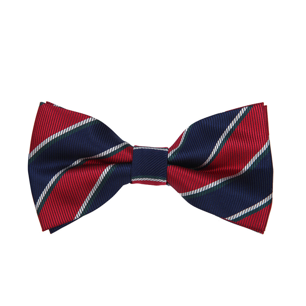 Premium Men's Striped Adjustable Tuxedo Neck Bowtie Bow Tie