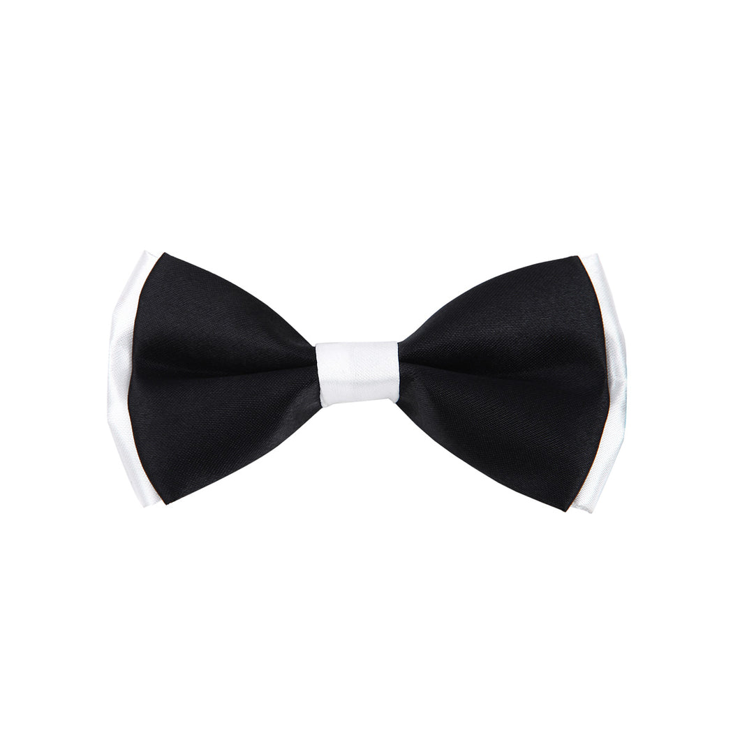 Kids Small 2-Tone Adjustable Tuxedo Neck Bowtie Bow Tie