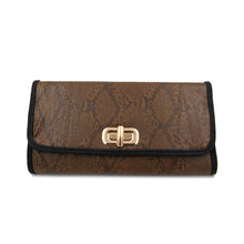 Load image into Gallery viewer, Premium Snakeskin PU Leather Turnlock Flap Handbag Clutch Bag
