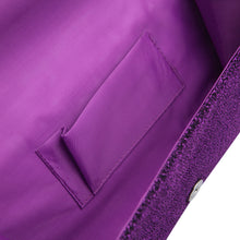 Load image into Gallery viewer, Premium Crystal Metallic Glitter Flap Clutch Evening Bag Handbag
