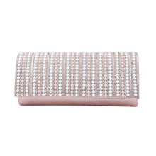 Load image into Gallery viewer, Rhinestones &amp; Pearl Beads Front Glitter Shine Clutch Evening Bag
