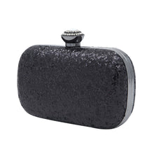Load image into Gallery viewer, Elegant Glitter Flakes Sequin Hard Clutch Rhinestones Top Evening Bag
