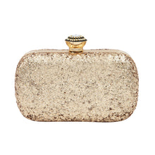 Load image into Gallery viewer, Elegant Glitter Flakes Sequin Hard Clutch Rhinestones Top Evening Bag
