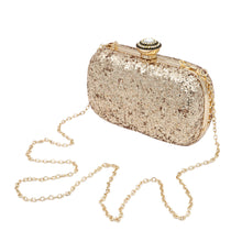 Load image into Gallery viewer, Elegant Glitter Flakes Sequin Hard Clutch Rhinestones Top Evening Bag
