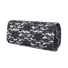 Load image into Gallery viewer, Elegant Lace Floral Fabric Flap Clutch Evening Bag
