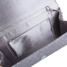 Load image into Gallery viewer, Premium Small Metallic Glitter Flap Clutch Evening Bag Handbag
