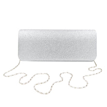 Load image into Gallery viewer, Premium Large Metallic Glitter Flap Clutch Evening Bag Handbag - Diff Colors
