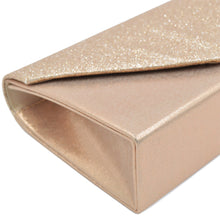 Load image into Gallery viewer, Premium Glitter Front PU Leather Envelope Flap Clutch Evening Bag
