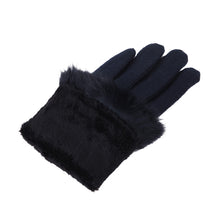 Load image into Gallery viewer, Elegant Women&#39;s Winter Thermal Wool Gloves with Rabbit Fur Trim
