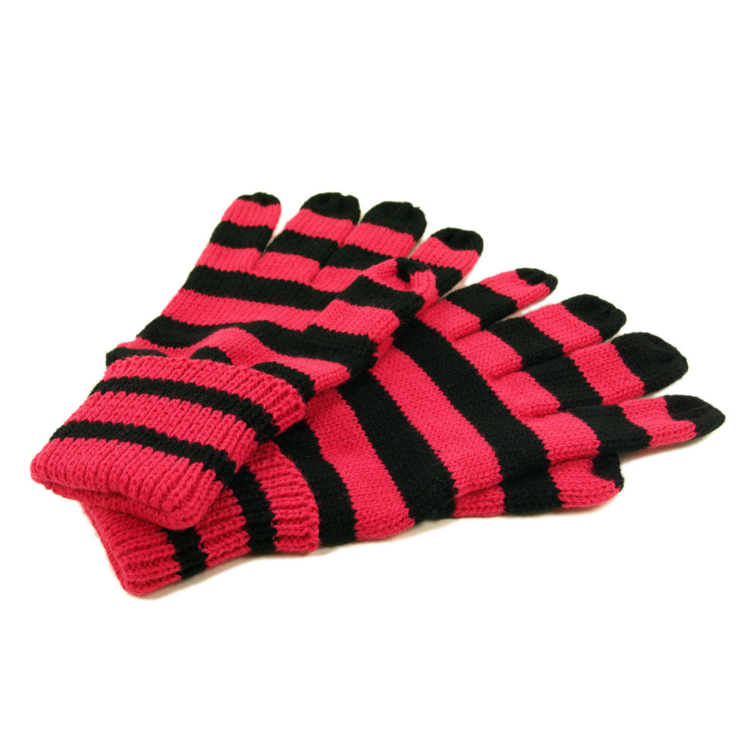 Soft Knit Women's Striped Gloves