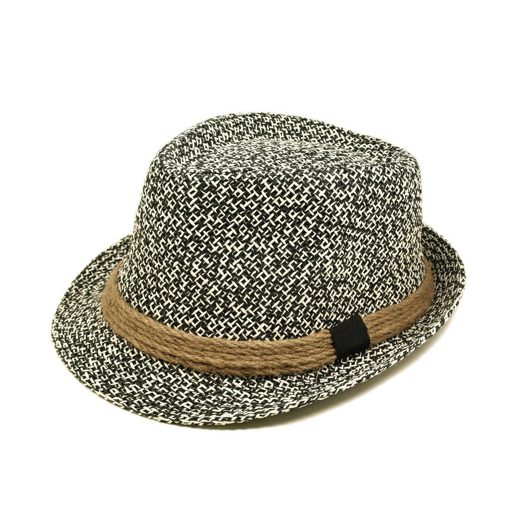 Premium Classic Two Tone Fedora Straw Hat