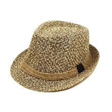 Load image into Gallery viewer, Premium Classic Two Tone Fedora Straw Hat
