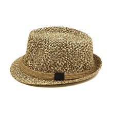 Load image into Gallery viewer, Premium Classic Two Tone Fedora Straw Hat
