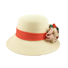 Load image into Gallery viewer, Deluxe Flower Straw Sun Hat - Different Colors &amp; Bands Available
