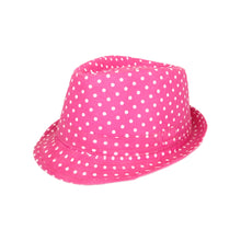 Load image into Gallery viewer, Premium Polka Dot Cotton Fedora Hat
