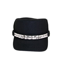 Load image into Gallery viewer, Adjustable Cotton Military Style Studded Bling Army Cap Cadet Hat
