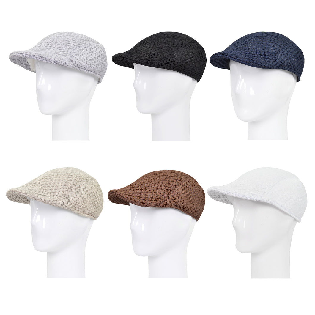 Premium Summer Mesh Golf Ivy Driver Cabby Newsboy Cap Hat - Diff Colors-Sizes