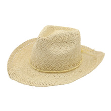 Load image into Gallery viewer, Premium Solid Color Lace Braided Straw Cowgirl Cowboy Hat - Different Colors
