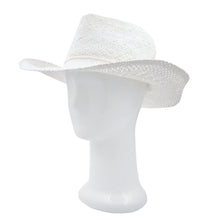 Load image into Gallery viewer, Premium Solid Color Lace Braided Straw Cowgirl Cowboy Hat - Different Colors

