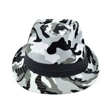 Load image into Gallery viewer, Premium Unisex Camouflage Black Band Fedora Hat
