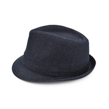 Load image into Gallery viewer, Premium Jeans Fabric Solid Color Fedora Hat
