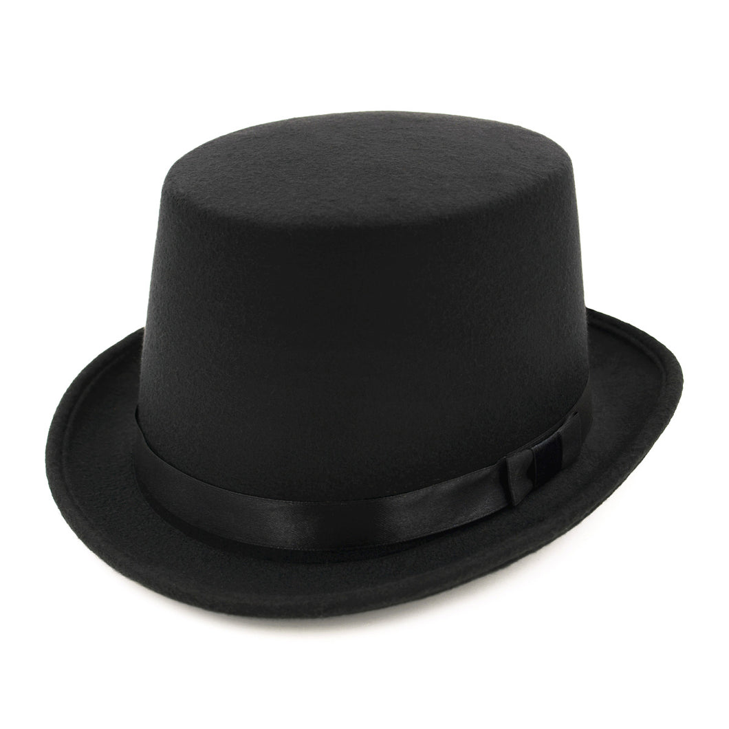 Unisex Classic Premium Black Felt Top Hat